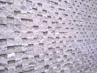 3d мозайка Белая скала в интерьере 3